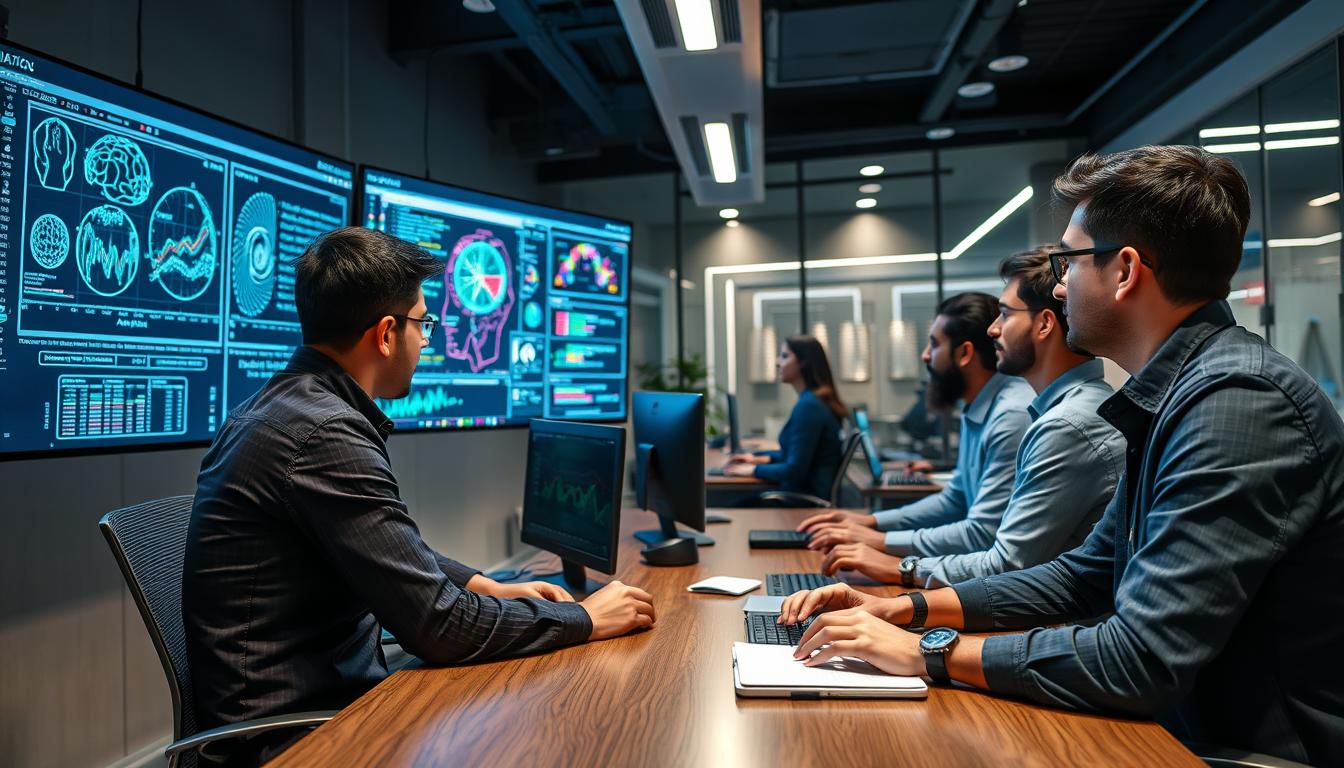 AI & ML Jobs in India market overview showing professionals working with data visualization