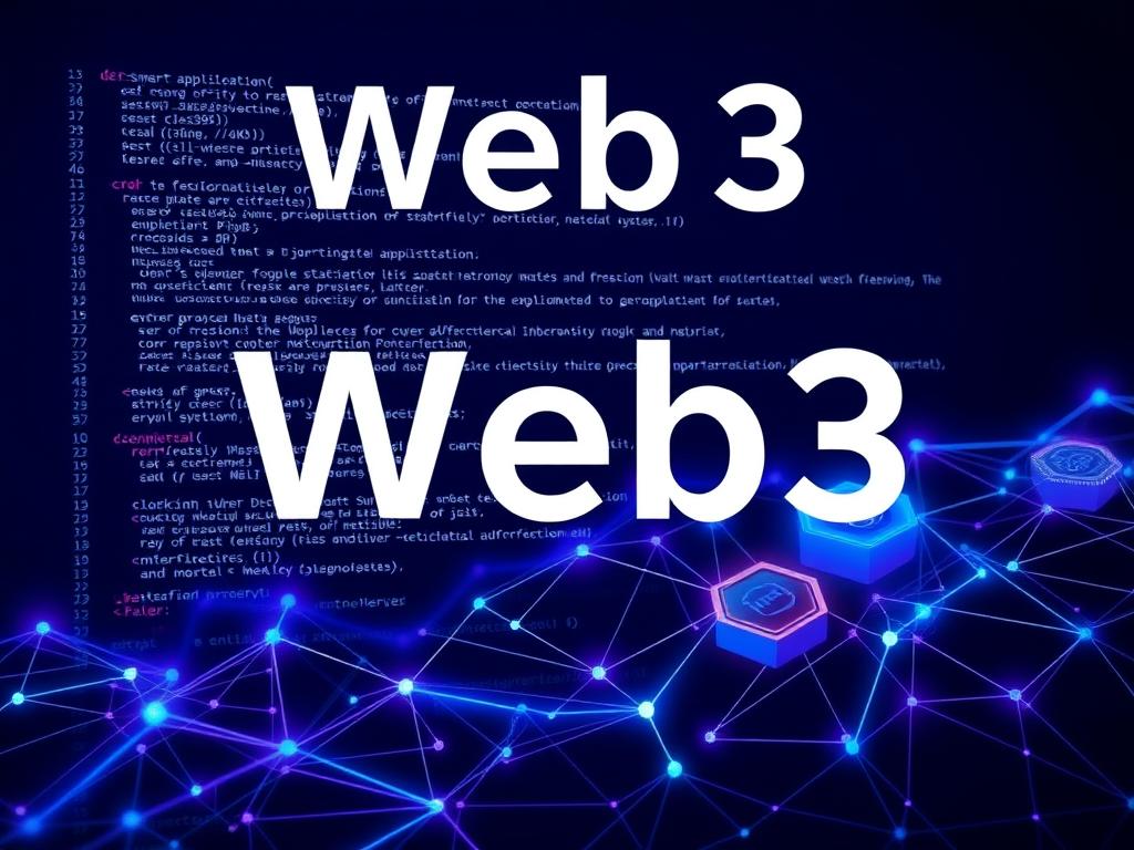 Blockchain and Web3 development interface showing smart contracts and decentralized application architecture