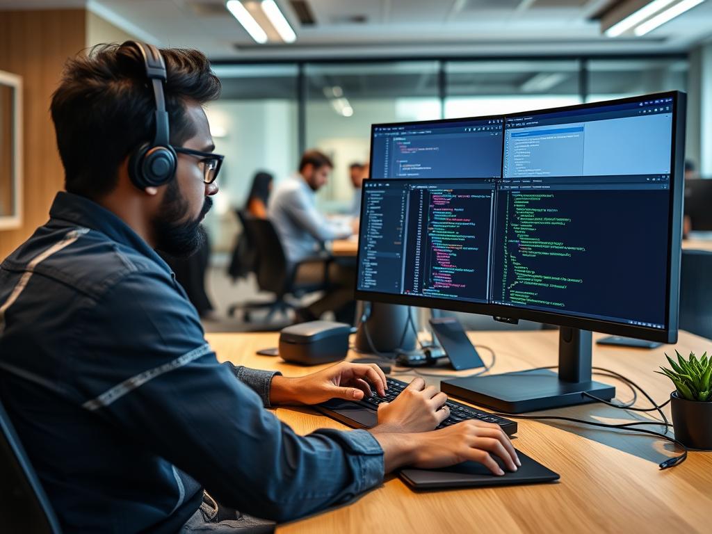 Full-stack JavaScript developer working with both front-end and back-end code in India Full-stack JavaScript developer working with both front-end and back-end code in India