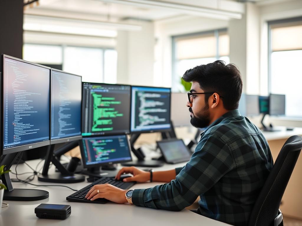 MERN Stack Developer working on a complex web application in an Indian tech company MERN Stack Developer working on a complex web application in an Indian tech company