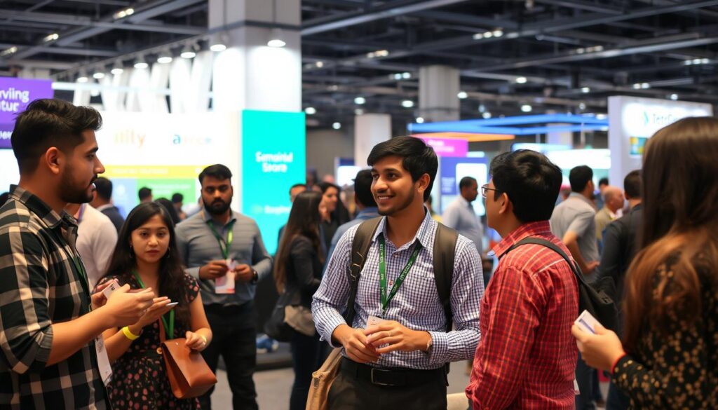 Tech networking event in Bangalore with professionals connecting and exchanging ideas Tech networking event in Bangalore with professionals connecting and exchanging ideas