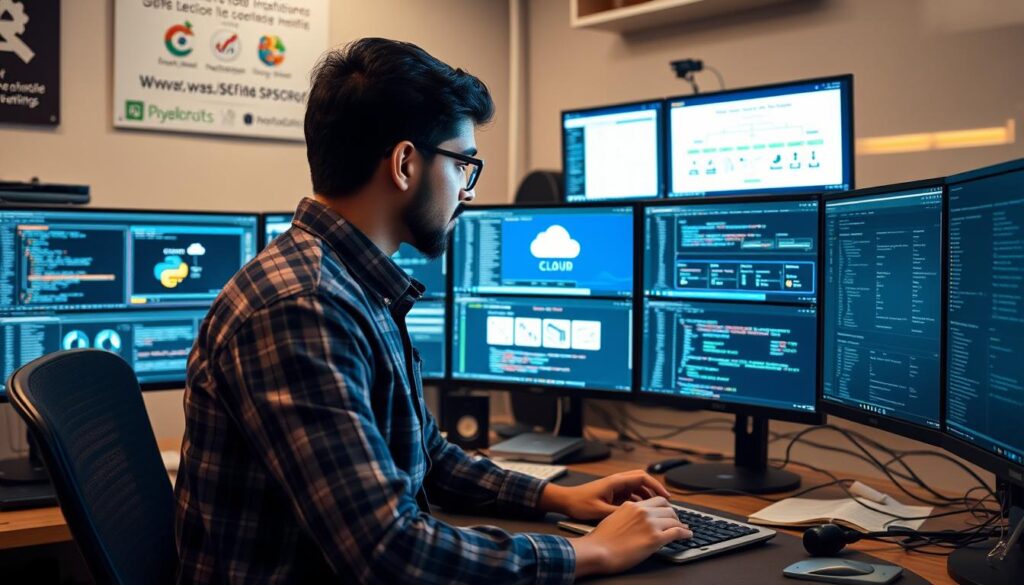 DevOps Engineer working with Python for automation and deployment