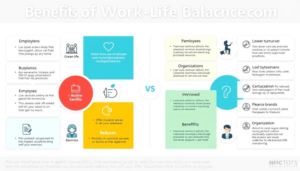 Infographic showing benefits of work-life balance for both employees and companies in India's IT sector