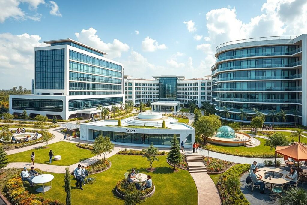 Wipro campus in India with wellness facilities for employees