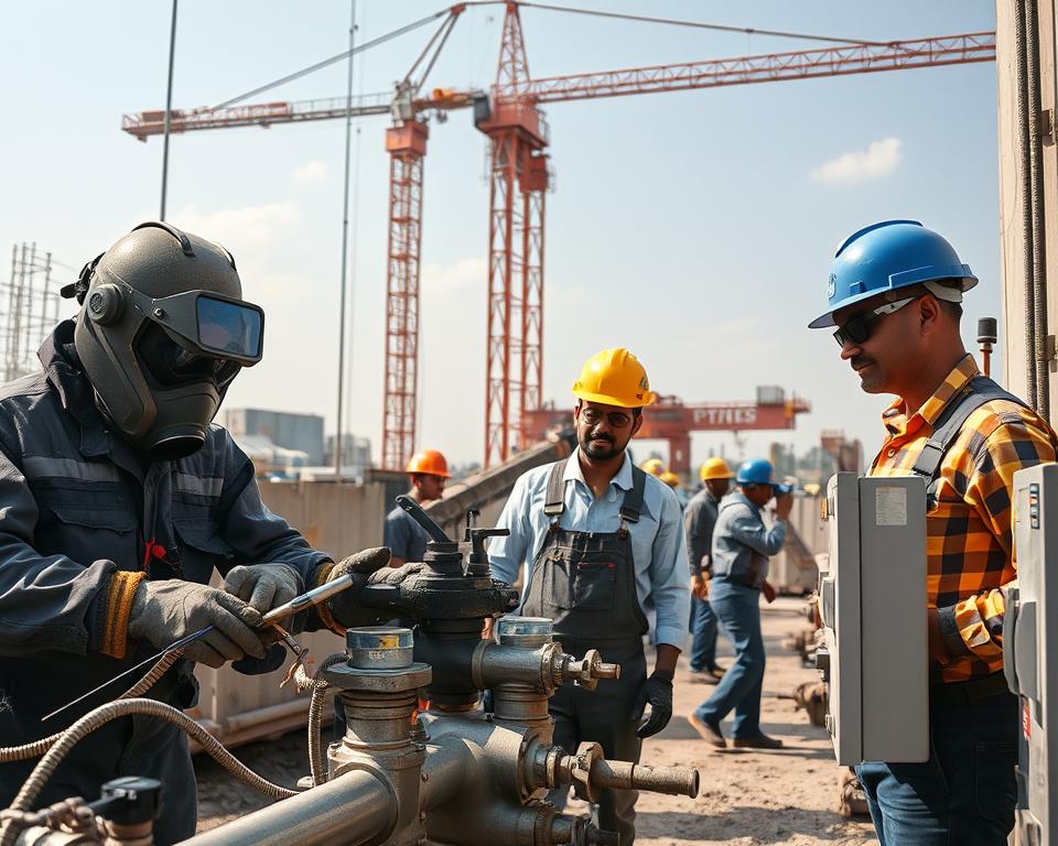 skilled blue collar workers